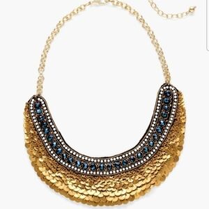 Chicos Contessa Necklace with Gold Sequins